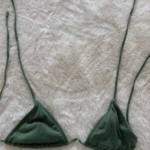 Green Triangle Bikini Top